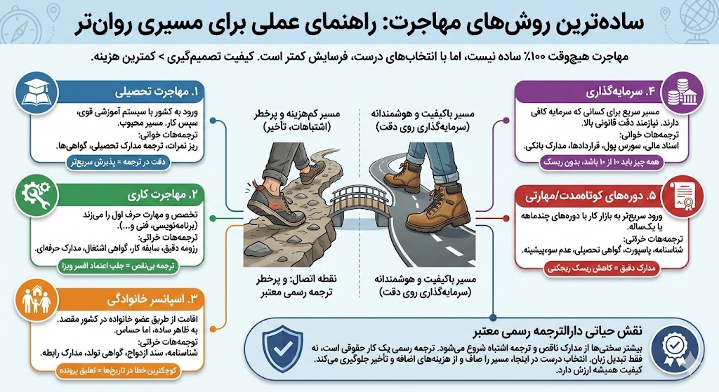 سادهترین روشهای مهاجرت