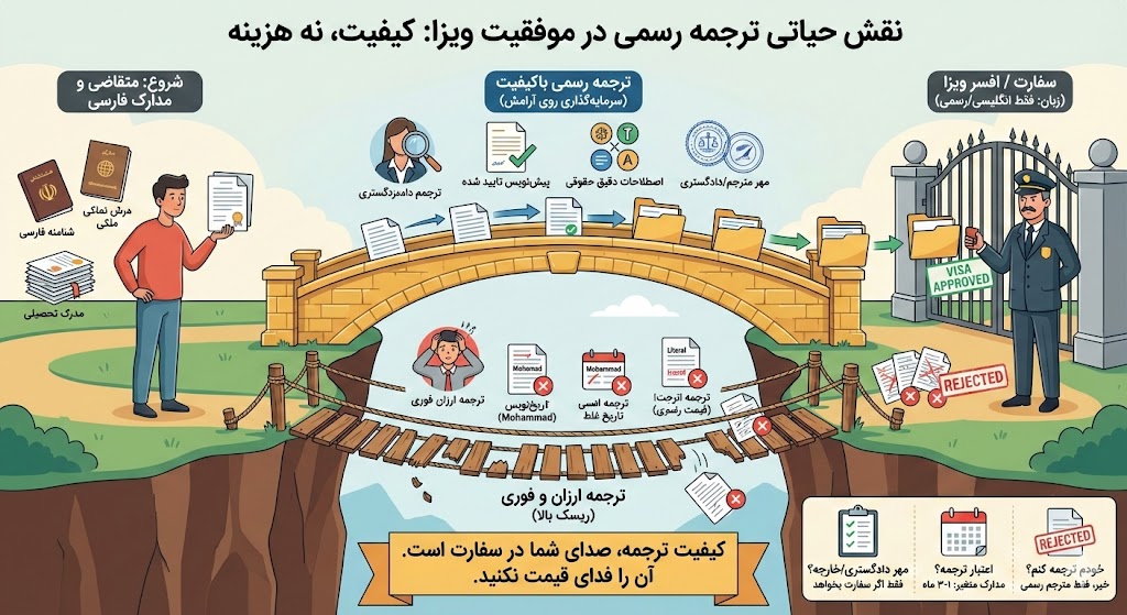 ترجمه رسمی در دریافت ویزا