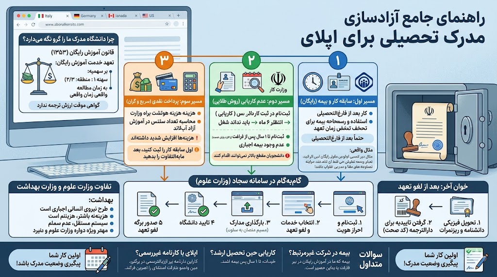آزادسازی مدرک تحصیلی