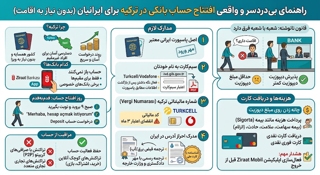 افتتاح حساب بانکی برای ایرانیان در ترکیه