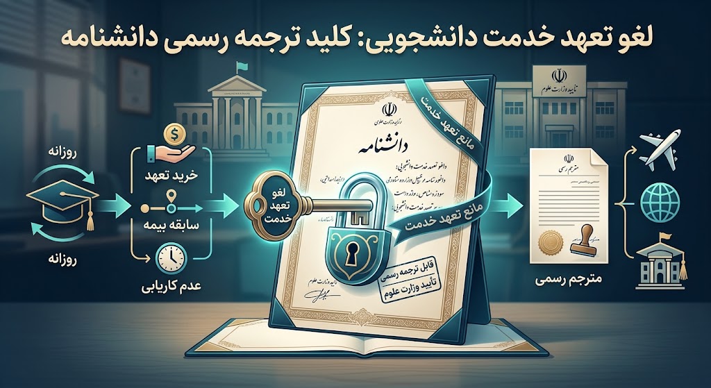 لغو تعهد خدمت دانشجویی