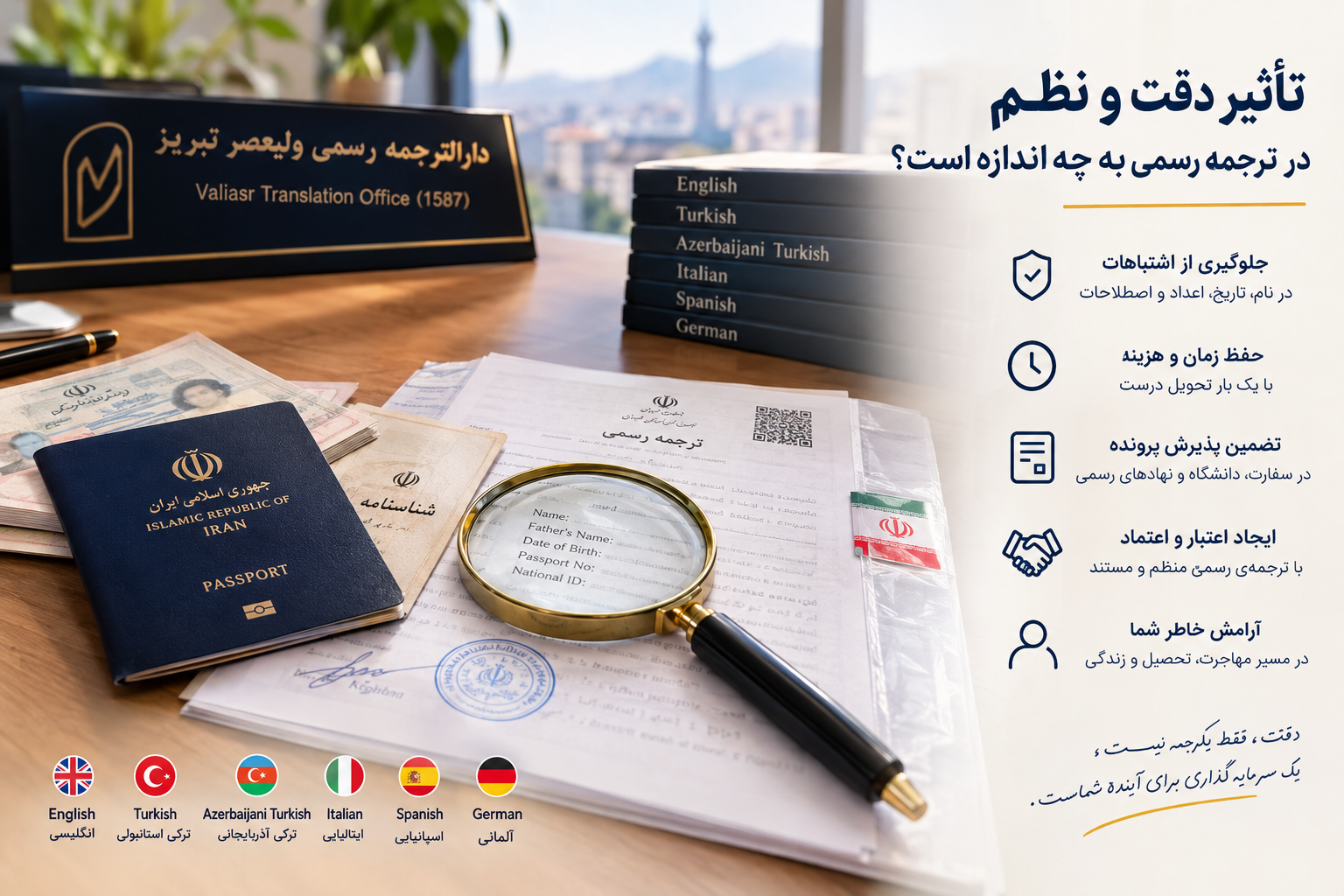 دقت و نظم در ترجمه رسمی